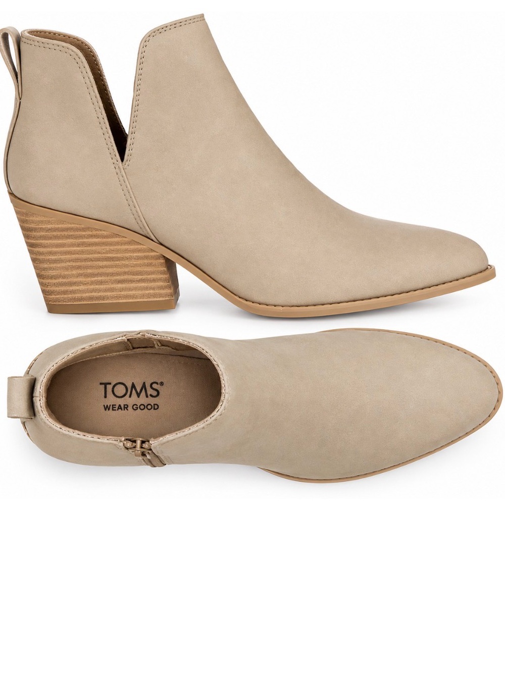 NWT TOMS Eliza Wedge Bootie